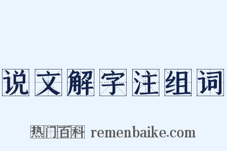 说文解字注组词是什么意思的图片
